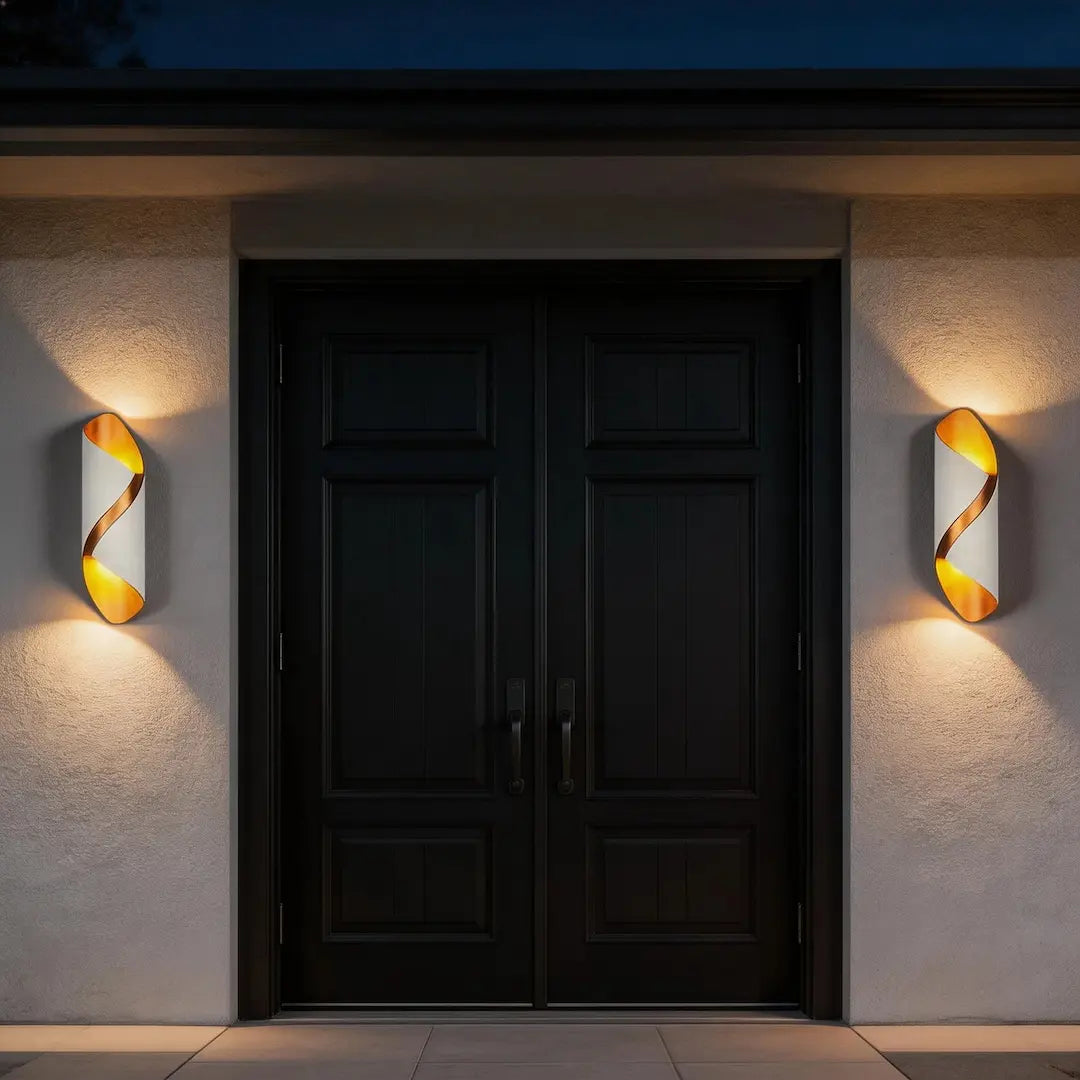 Applique murale extérieure LED IP65 courbée en aluminium – ONDA | Lumylys
