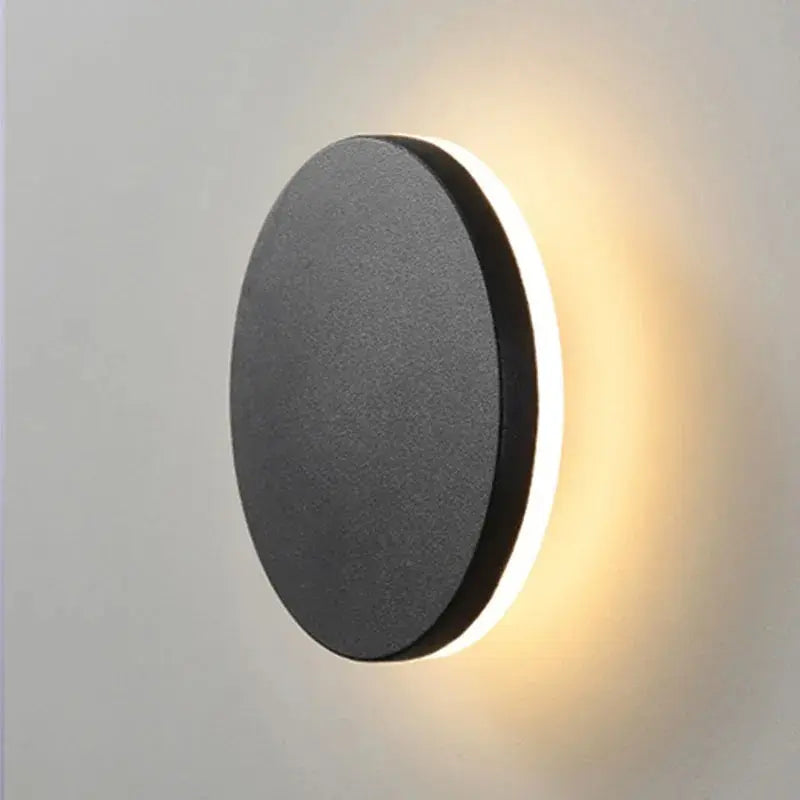 Applique murale extérieure ronde LED IP65 en aluminium noir mat – CIRCA | Lumylys