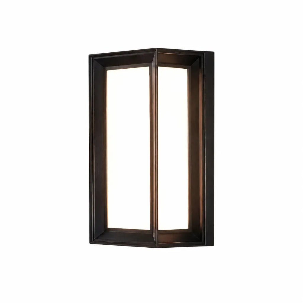 Applique murale extérieure rectangulaire LED IP65 en aluminium noir – CUBO | Lumylys