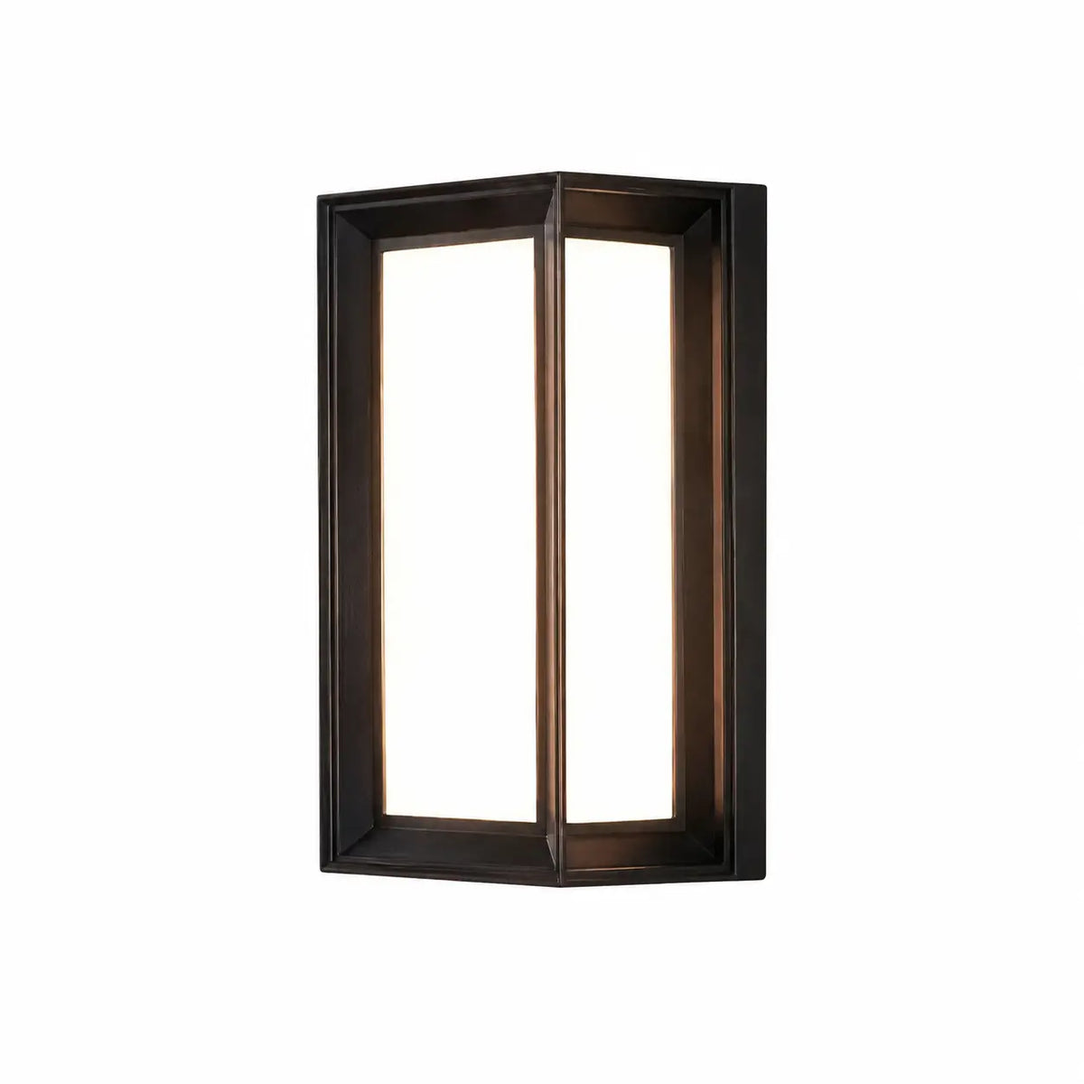 Applique murale extérieure rectangulaire LED IP65 en aluminium noir – CUBO | Lumylys