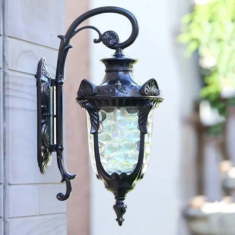 Applique murale extérieure style ancien IP65 en aluminium, douille E27 – ANTICA | Lumylys