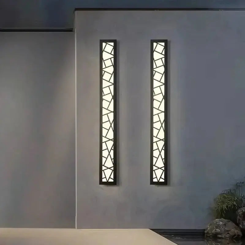 Applique murale extérieure verticale LED IP65 en aluminium noir – VERONA | Lumylys
