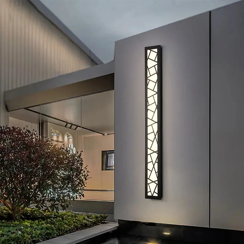 Applique murale extérieure verticale LED IP65 en aluminium noir – VERONA | Lumylys