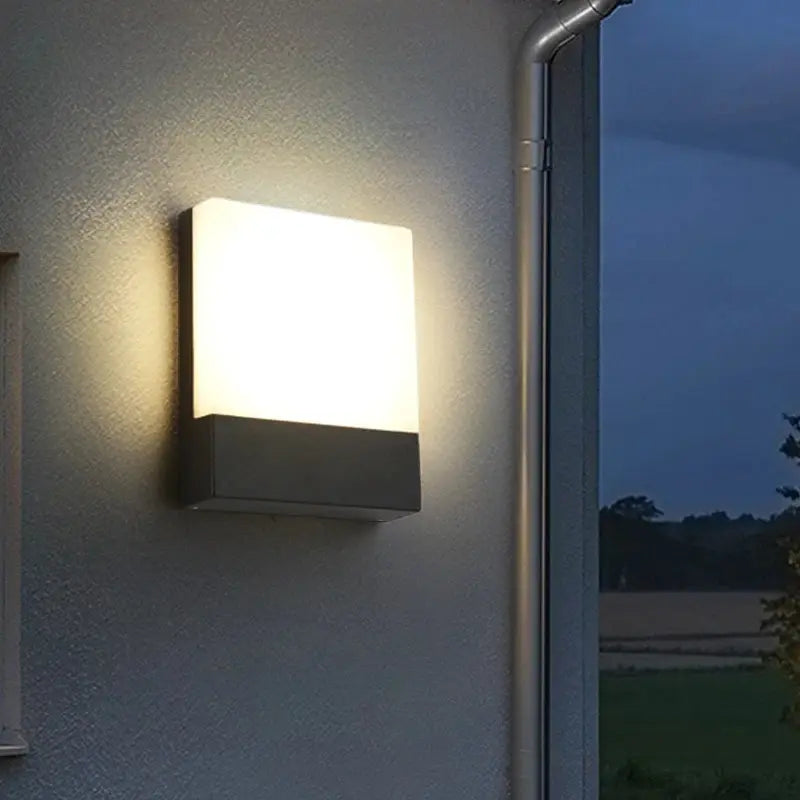 Applique murale extérieure LED IP65 noire, design minimaliste – VIGIA | Lumylys