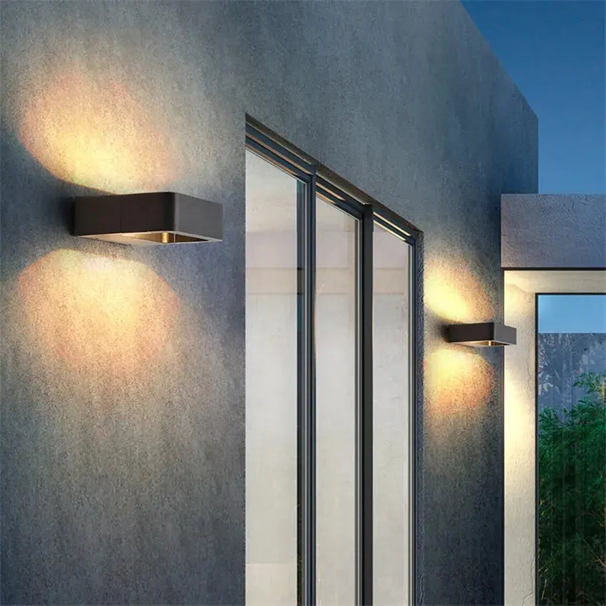 Applique murale extérieure LED IP65 en aluminium avec détecteur de mouvement – QUADRA | Lumylys