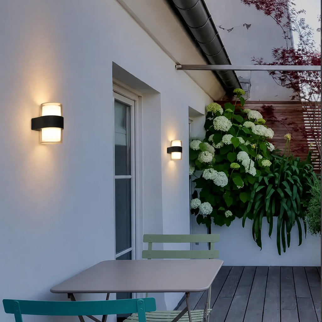 Applique murale extérieure ovale LED IP65 en aluminium, éclairage décoratif – ELLIA | Lumylys