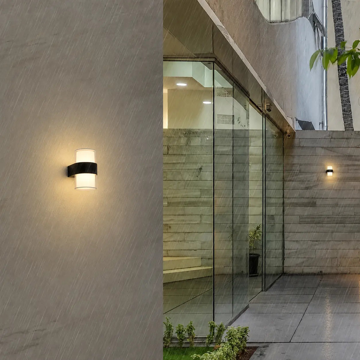 Applique murale extérieure ovale LED IP65 en aluminium, éclairage décoratif – ELLIA | Lumylys