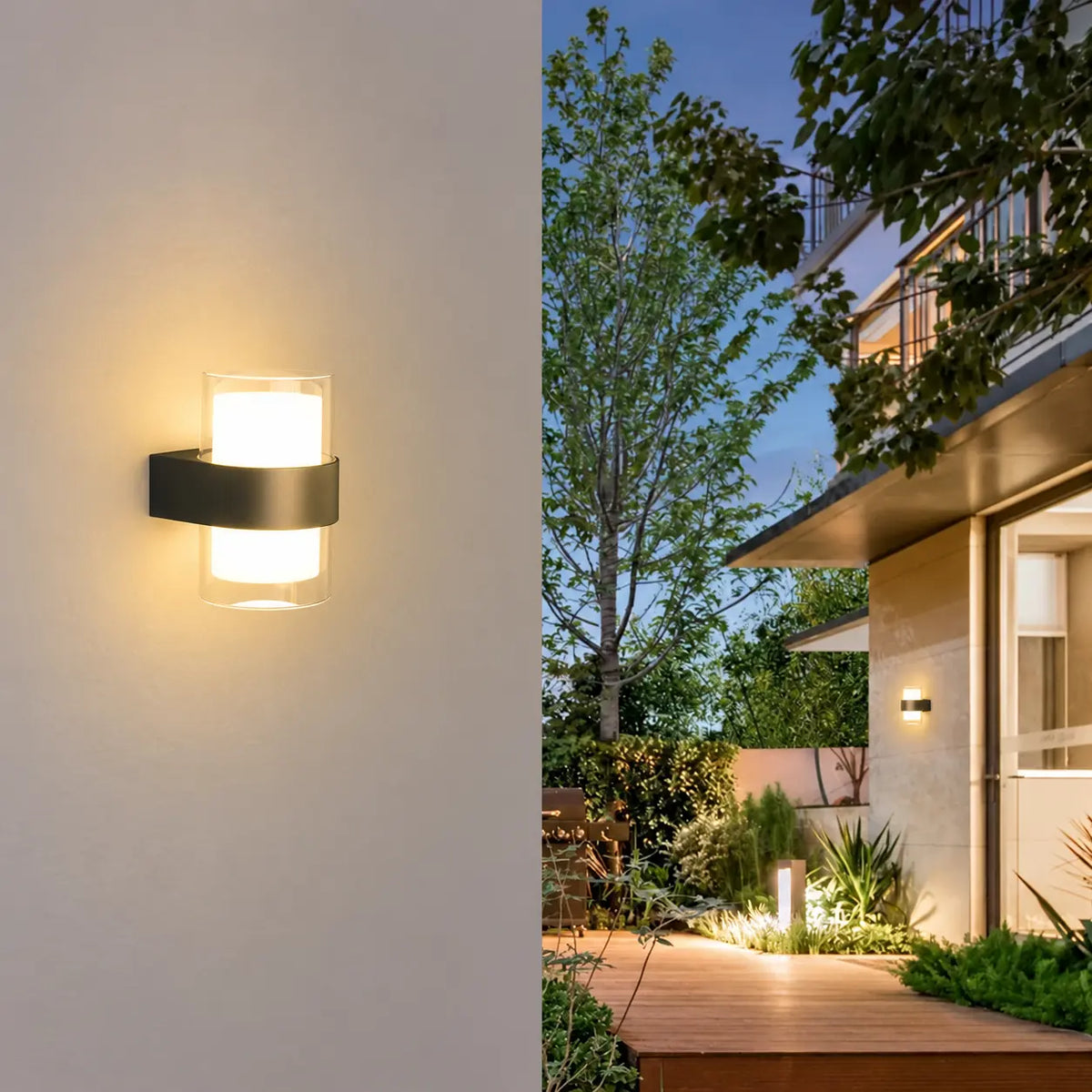 Applique murale extérieure ovale LED IP65 en aluminium, éclairage décoratif – ELLIA | Lumylys