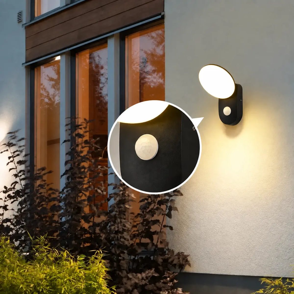 Applique murale extérieure orientable LED IP65 en aluminium avec détecteur de mouvement – GIRA | Lumylys